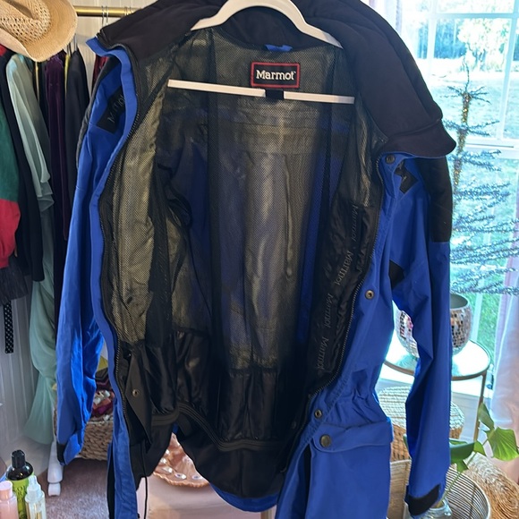Vintage Marmot Blue Black Ski Jacket Sz L - Picture 5 of 9